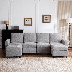 EROMMY 6 - Piece Modular Sectional Couch, Modular Couches and Sofas Sectional with Storage for Living Room - 1 of 4