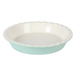 Gibson Vanowen 9 Inch Round Scalloped Edge Stoneware Pie Pan in Blue - 1 of 4
