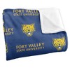Fort Valley State University Logo Pattern Silky Touch Blanket White 50x60 - 3 of 4