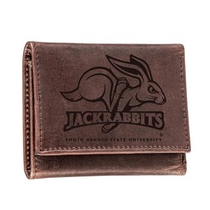 Evergreen NCAA South Dakota State Jackrabbits Brown Leather Trifold Wallet Officially Licensed with Gift Box - 1 of 1