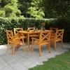 vidaXL Patio Table Patio Furniture Rectangular Garden Table Solid Wood Acacia - 2 of 4