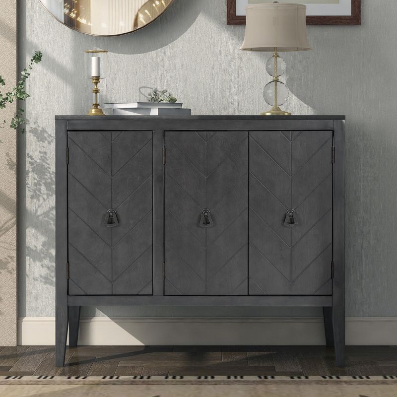 Accent Storage Cabinet with Adjustable Shelf-ModernLuxe, 1 of 15