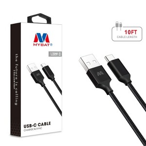 MyBat USB Type-C Data Cable 10 FT - Black - 1 of 4