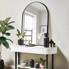 36"x24" Arched Bathroom Mirror with Aluminum Alloy Frame, HD Black Wall Mounted Vanity Mirror for Bedroom Living Room Entryway - 2 of 4