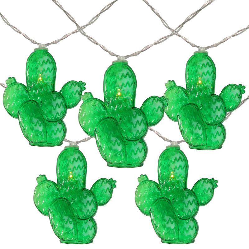 Northlight 10ct Battery Operated Prickly Pear Cactus Summer LED String Lights Warm White - 4.5' Clear Wire, 1 of 4