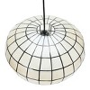 Storied Home Oblong Capiz Ceiling Light White and Black: ETL & UL Listed, Iron Body, Oval Shade, 60W, Modern Pendant - 2 of 4