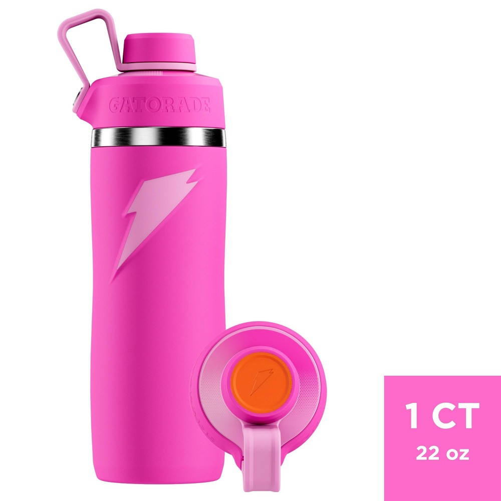 Photos - Glass Gatorade 22oz Stainless Steel Twist Cap Water Bottle - Pink