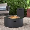 GDFStudio Jasmine Outdoor 40,000 BTU Iron Circular Fire Pit with Tank Holder - 2 of 4