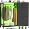 Aheaplus Rollway Dresser with Charge Station and LED Light, Chest With Drawers for Kids Room - 2 of 4