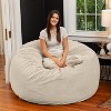 Jaxx 5 Foot Saxx - Large Round Bean Bag Chair for Adults - Lush Velvet - 3 of 3