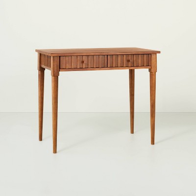 Turned Leg Wood Writing Desk - Brown - Hearth & Hand™ with Magnolia