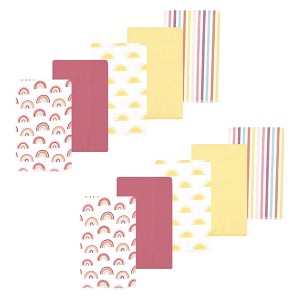 Luvable Friends Hudson Baby Flannel Burp Cloths 10pk Set - 1 of 2