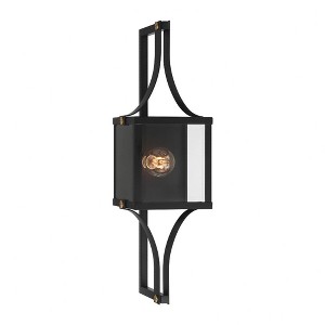 Savoy House Raeburn 1 - Light Wall Light in  Matte Black/Weathered Brushed Brass - 1 of 1