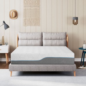 Vipbear 12 Inch/14 Inch Green Tea Medium Firm Gel Memory Foam Mattress , Bed Mattress In A Box Washable Cover - 1 of 4