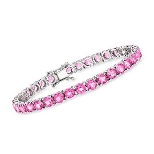 Ross-Simons 20.00 ct. t.w. Pink Topaz Tennis Bracelet in Sterling Silver - 1 of 3