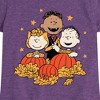 Girls' - Peanuts - Peanuts Pumpkin Trio Fitted Short Sleeve Graphic T-Shirt - 2 of 4