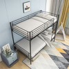 Metal Bunk Bed Twin Over Twin, Sturdy Frame with Side Ladder & Safety Guardrails, Noise-Free, Space-Saving, No Box Spring Needed - 2 of 3