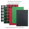 Wrapables Tissue Paper 20 x 28 Inch for Gift Wrapping, Arts & Crafts, Paper Flowers, Garlands, Tassels (60 Sheets), Holiday Plaid - 2 of 4