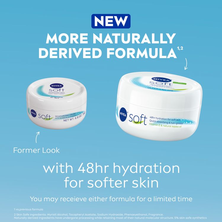 Nivea Soft Moisturizing Cr&#232;me Body, Face and Hand Cream Scented - 6.8oz, 3 of 13