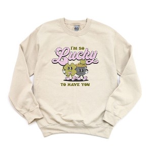 Simply Sage Market Women's Graphic Sweatshirt I'm So Lucky To Have You - 1 of 3