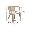 Christopher Knight Home Delwood Traditional Upholstered Rubberwood and Cane Dining Chairs (Set of 2) - 3 of 4