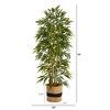 Nearly Natural 6.3-ft Bamboo Artificial Tree in Handmade Natural Cotton Planter - 2 of 4