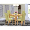 HomeStock 5-Pc Natural Oak Finish Solid Wood Top-Square Dining Room Set-Seats 4 - 2 of 4