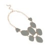 SOHI Women's Ash Grey The Marcia Statement Necklace - 2 of 4