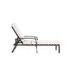 Aluminum Cast Lounge Chair with Adjustable Backrest and Rolling Wheels,Outdoor Chaise Lounge Chair with Cross Weave, Patio Lounger with Cushions-Koiai - 2 of 4