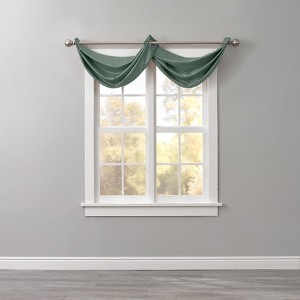 BrylaneHome BH Studio Room-Darkening Waterfall Grommet Valance - 1 of 3