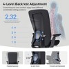 Ergonomic Office Desk Chair,High Back Office Chair with Mesh Back and Adjustable Lumbar Support, Grey - 4 of 4