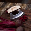 Lehman's ULU Crescent Rocker Knife, 6 inch Curved Stainless Steel Blade Chops and Minces Salad, Fruit, Vegetables and Herbs - 3 of 4
