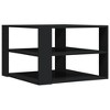 vidaXL Coffee Table Black Engineered wood Small Square Modern - 2 of 4