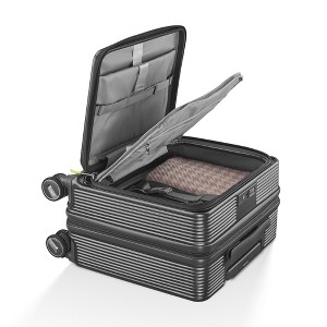 Vynxaria 18" Front Open Carry On Luggage Laptop Interlayer TSA Lock Lightweight PC Hard Shell with Spinner Wheels - 1 of 4