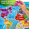 QUOKKA 70 Pieces Jigsaw Puzzles for Kids 4 5 6 Years Old - 400+ Facts on 50 Double-Sided Flashcards | Learn World| Education Activity Gift - 3 of 4