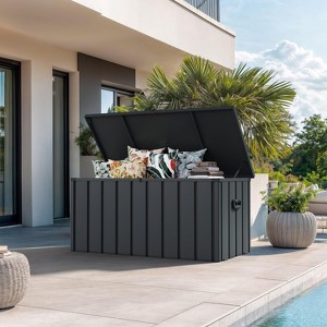 PURPLE LEAF Outdoor Deck Box Waterproof Lockable Storage Box Container with Lid Deck Organization - 1 of 4