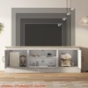 Living Room Farmhouse TV Stand for 65 Inch TVs Entertainment Center with Storage Cabinets - Ample Organized Storage - 2 of 4