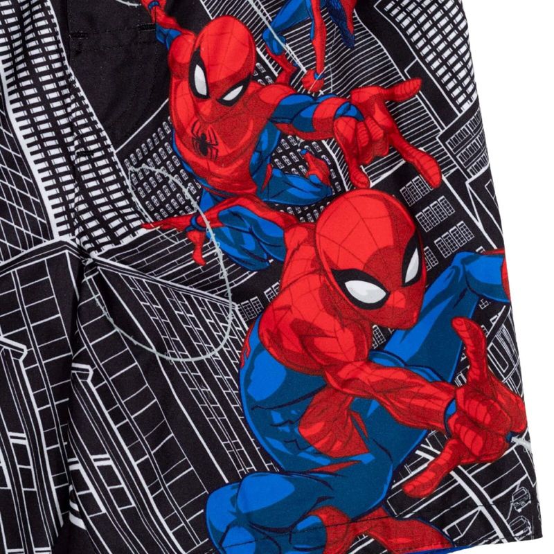 Marvel Spider-Man Avengers Spidey and His Amazing Friends UPF 50+ Swim Trunks Toddler to Big Kid, 3 of 5