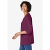 Woman Within Plus Size Perfect Three-Quarter Sleeve V-Neck Tunic - 4 of 4