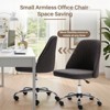 IULULU Office Desk Chair, Modern Cute Rolling Vanity Swivel Task Chairs with Wheels, Comfortable Back Seat Armless - 3 of 4