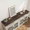 Farmhouse TV Stand for 70 inch, Mid Century Modern Entertainment Center with LED Lights and Storage - 4 of 4