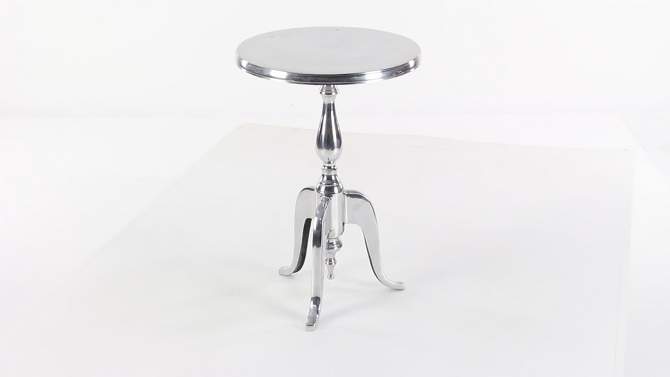Metal Pedestal Table Silver - Olivia &#38; May, 2 of 28, play video