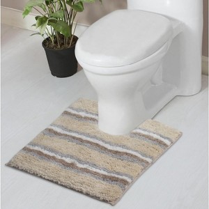 Home Weavers Glamour Collection 100% Polyester Microfiber Bathroom Rug, Non Slip Bath Mat Water Absorbent Soft Microfiber Shaggy Mat Machine Washable - 1 of 4