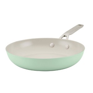 KitchenAid Hard Anodized 10" Nonstick Ceramic Frying Pan - Pistachio: 10 Inch Stir Fry Pan, Stainless Steel Handle, Hand Wash - 1 of 4