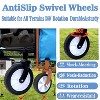 HTUTWOO Collapsible Wagon Cart, Beach Folding Utility Cart, Duty 360 lbs, Utility Wagon Grocery Cart, Equipped with 3pcs plastic Liner bag Black - 4 of 4