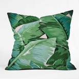 Gale Switzer Banana Leaf Grandeur Square Throw Pillow Green - Deny Designs