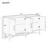 62" Modern Sideboard,Accent Cabinet with Metal Frame and Cross-Leg Base for Living Room,Entryway,Home Office-Baofuwish - 4 of 4