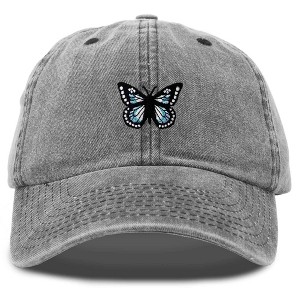Dalix Butterfly Embroidered Cap Cotton Baseball Hat Garden Womens - 1 of 4