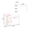 Vynxaria 43" Wide Writing Desk - Four Shelves, Natural Oak, 43.3"W x 35.4"H x 15.7"D - 4 of 4