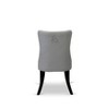 East West Furniture, 5 Piece Dining Table Set Includes a Round Solid Wood Table with Dropleaf and 4 Upholstered Chairs, Black - 3 of 4